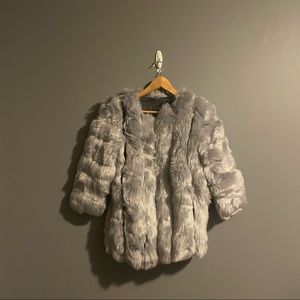 Faux Fur Coat / Jacket - Gray